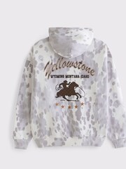 Abercrombie & Fitch Grey Pony Graphic Popover Hoodie - Image 2 of 2