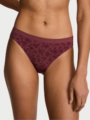Victoria's Secret Rose Purple Bikini Floral Knickers - Image 1 of 2