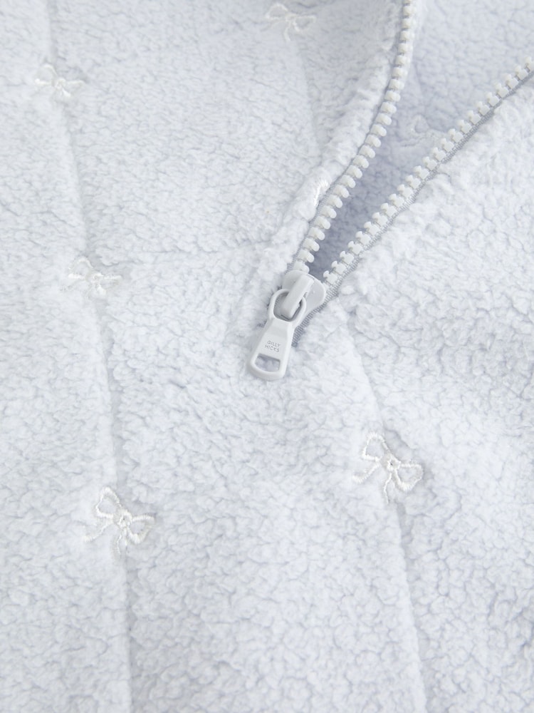 Bleu - Sweat-shirt Hollister Gilly Hicks brodé zippé - Image 4 de 4