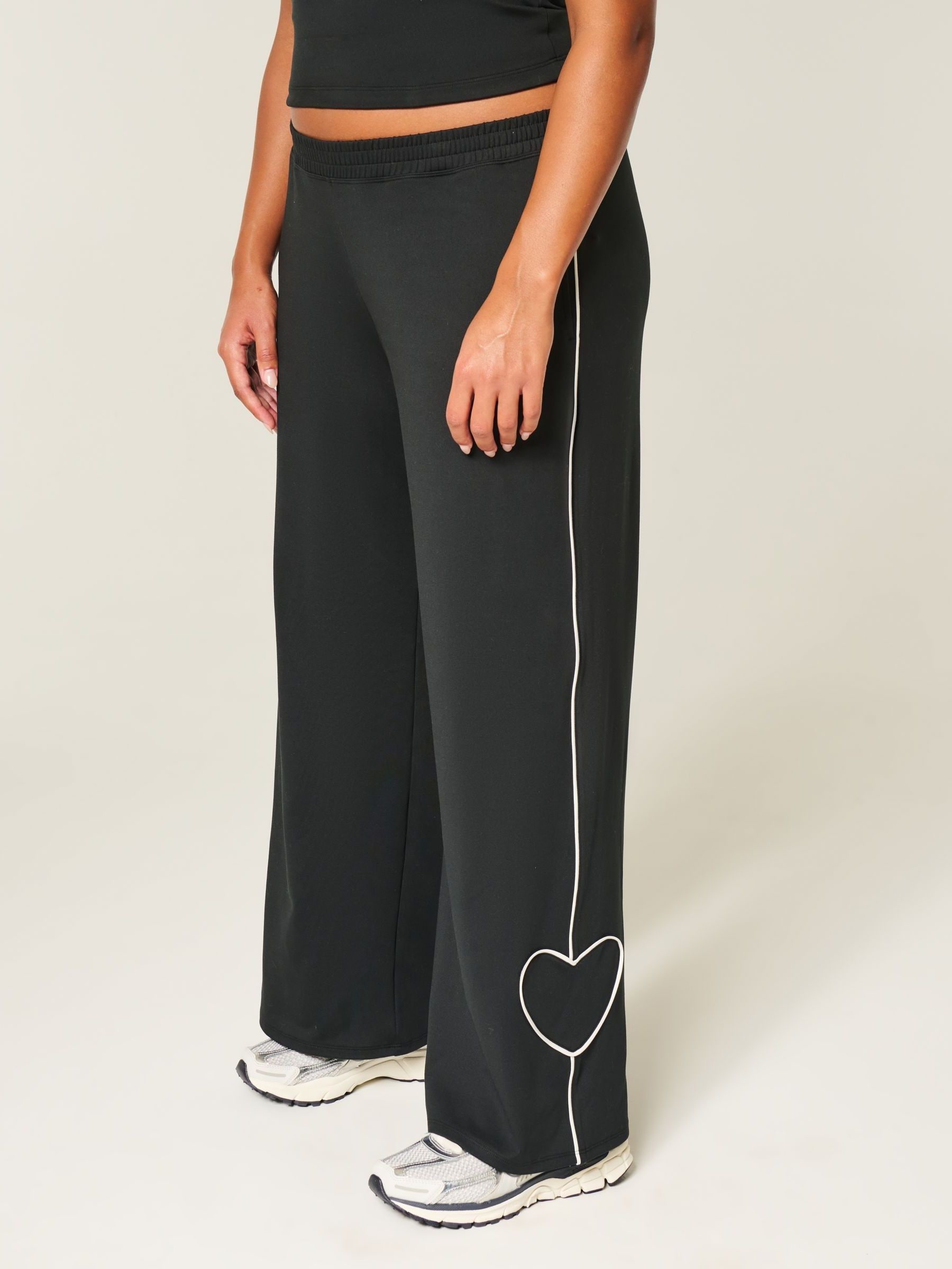 Buy Hollister Black Gilly Hicks Heart Baggy Joggers from Next USA