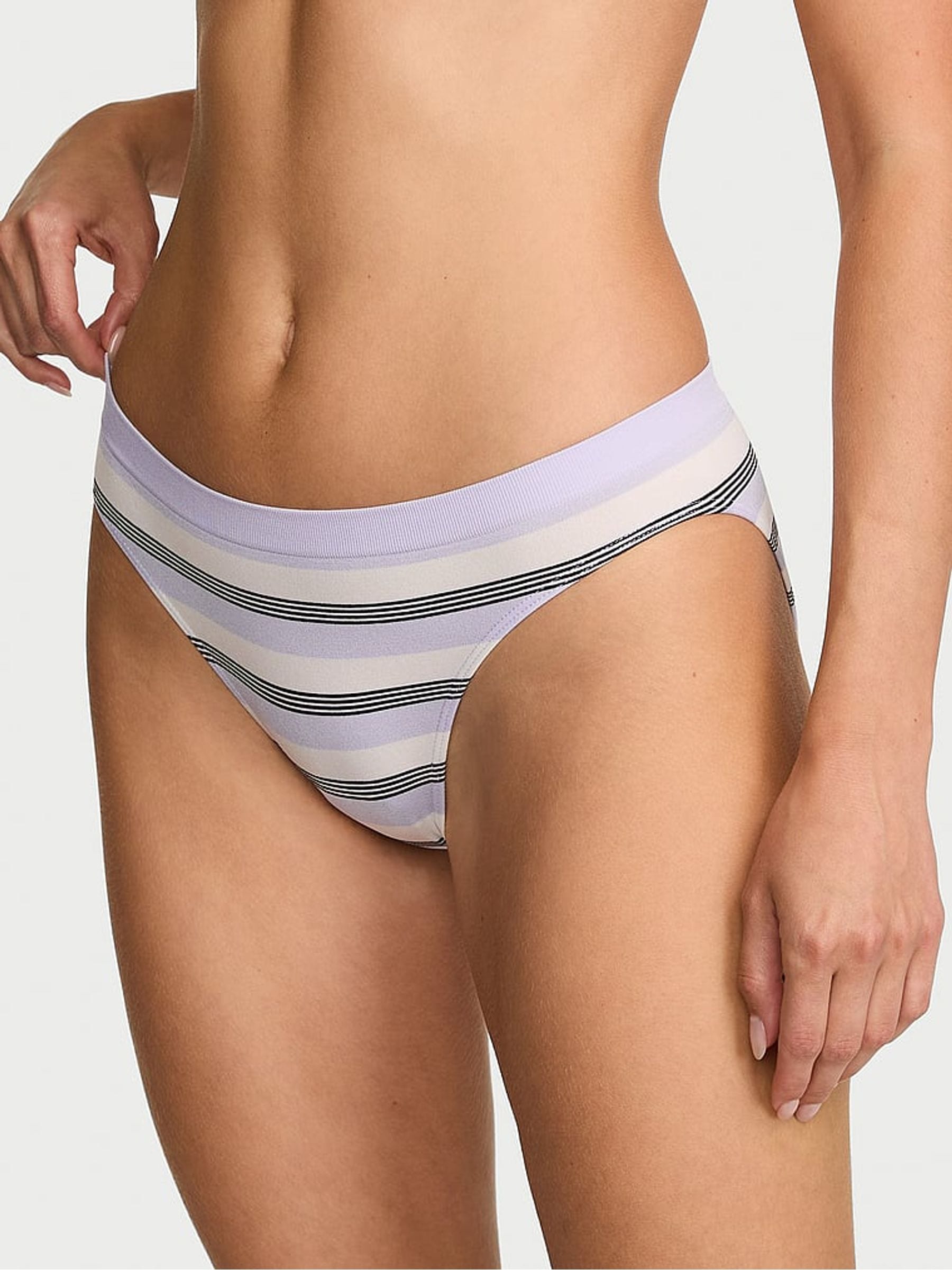 Victoria's Secret Icy Lavender Purple Bikini Stripe Knickers