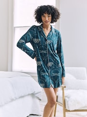 Chelsea Peers Green TENCEL™ Modal Twilight Glade Print Nightshirt - Image 1 of 6