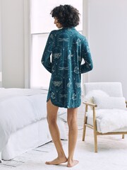 Chelsea Peers Green TENCEL™ Modal Twilight Glade Print Nightshirt - Image 4 of 6