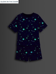 JoJo Maman Bébé Glow In The Dark Short Jersey Pyjamas - صورة 2 من 8