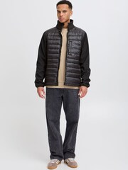 Blend Black High Neck Hybrid Coat - Image 3 of 5