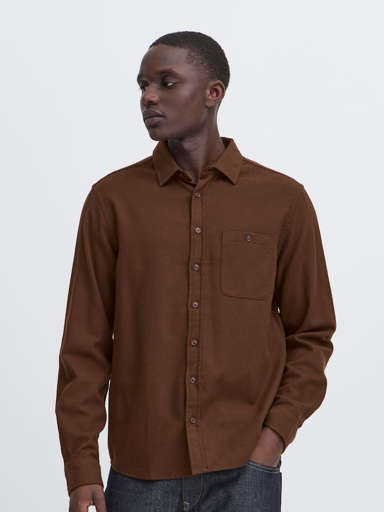 Blend Brown Casual Long Sleeve Shirt - Image 1 of 5