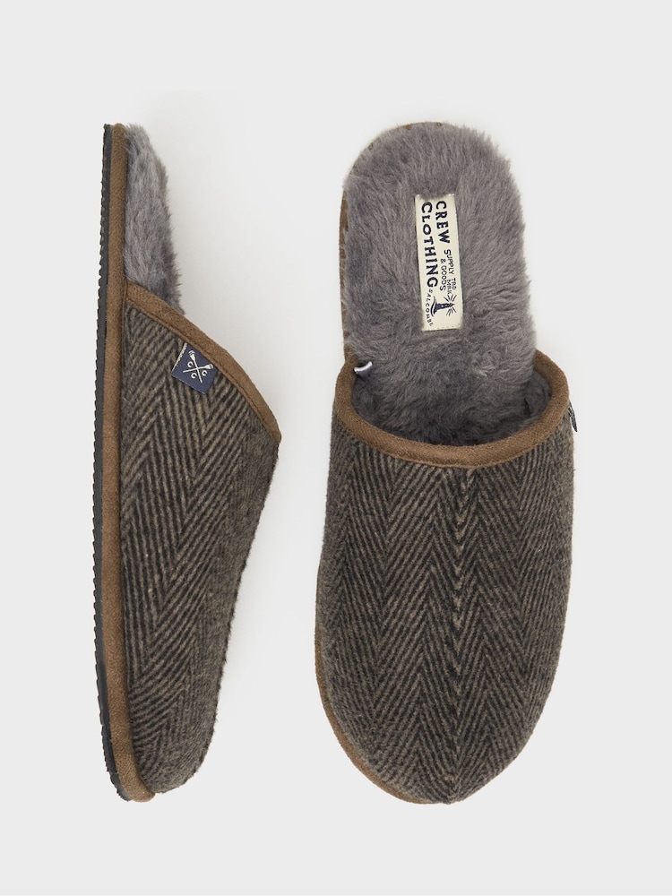 Crew Clothing Natural Slip-On Suede Mule Slippers - Image 4 of 4 Crew Clothing Natural Slip-On Suede Mule Slippers - Image 4 of 4