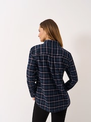Crew Clothing Blue Relaxed Fit Flannel Shirt - Image 2 of 5