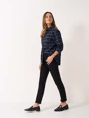 Crew Clothing Blue Relaxed Fit Flannel Shirt - Image 3 of 5