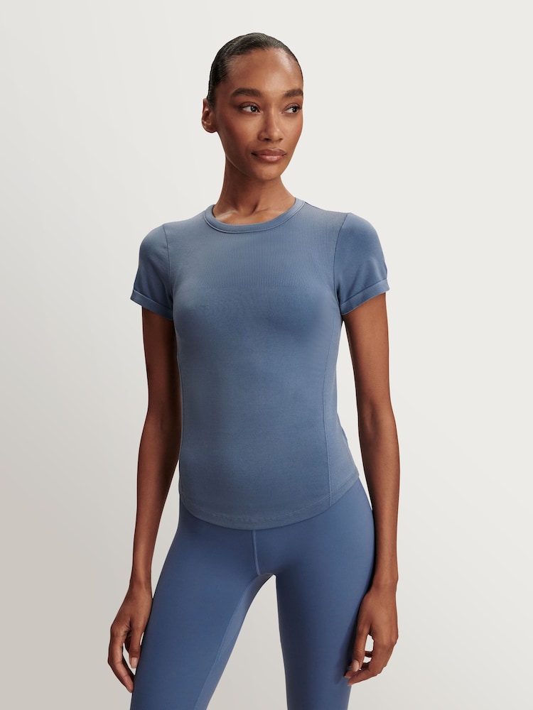 Varley Bijou Blue Active Casper Seamless T-Shirt - Image 2 of 9