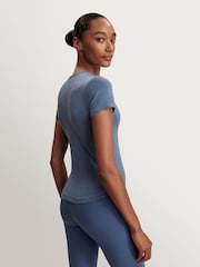 Varley Bijou Blue Active Casper Seamless T-Shirt - Image 4 of 9