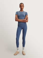 Varley Bijou Blue Active Casper Seamless T-Shirt - Image 6 of 9