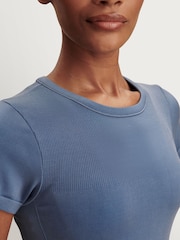 Varley Bijou Blue Active Casper Seamless T-Shirt - Image 8 of 9