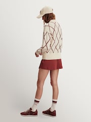 Varley White Club Cotton True Knit Nile Diamond Knit Jacket - Image 5 of 7