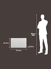 Adam White Solis 1500W Ceramic Core Electric Radiator - Image 4 of 6