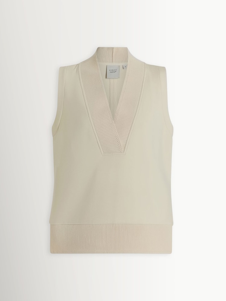 Varley White Doublesoft Freida V-Neck Tank - Image 4 of 4 Varley White Doublesoft Freida V-Neck Tank - Image 4 of 4