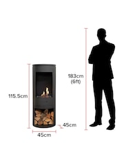 Sureflame Black Barilo Bio Ethanol Stove - Image 4 of 6