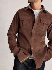 White Stuff Brown Griffin Cord Shirt - Image 4 of 6
