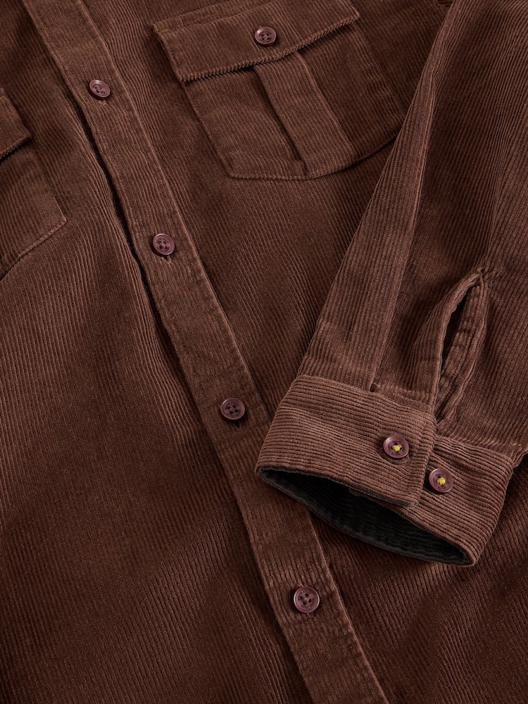 White Stuff Brown Griffin Cord Shirt - Image 6 of 6