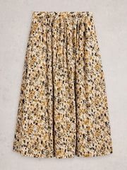 White Stuff Yellow Ari Metallic Skirt - Image 5 of 6