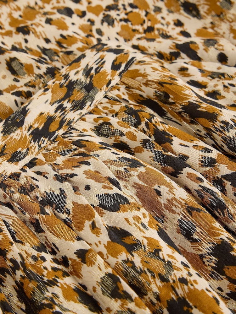 White Stuff Yellow Ari Metallic Skirt - Image 6 of 6