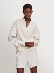 Varley Cream Doublesoft Davidson Sweat Top - Image 1 of 15