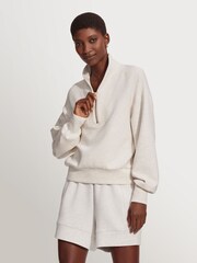 Varley Cream Doublesoft Davidson Sweat Top - Image 12 of 15