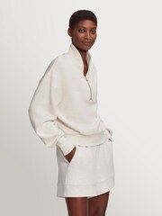 Varley Cream Doublesoft Davidson Sweat Top - Image 13 of 15