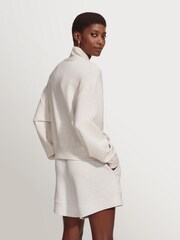 Varley Cream Doublesoft Davidson Sweat Top - Image 14 of 15