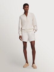 Varley Cream Doublesoft Davidson Sweat Top - Image 2 of 15