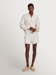 Varley Cream Doublesoft Davidson Sweat Top - Image 3 of 15