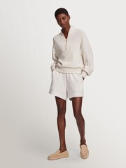 Varley Cream Doublesoft Davidson Sweat Top - Image 4 of 15