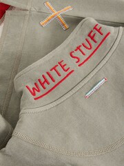 White Stuff Green Pique Half Zip Sweat Top - Image 6 of 6