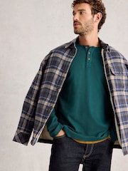 White Stuff Green Helston Waffle Henley Pyjamas - Image 4 of 6