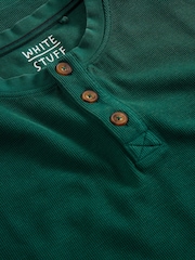 White Stuff Green Helston Waffle Henley Pyjamas - Image 6 of 6