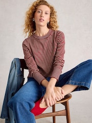 White Stuff Red Katie Stripe Jumper - Image 4 of 6