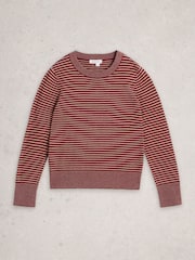 White Stuff Red Katie Stripe Jumper - Image 5 of 6