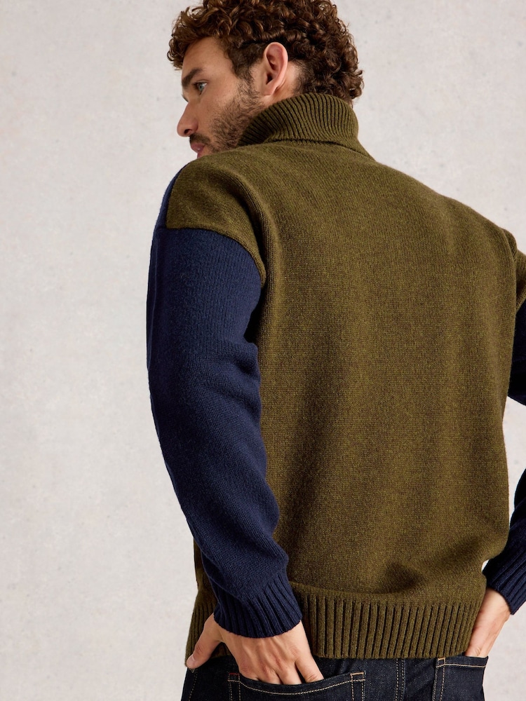 White Stuff Ryde Colourblock Roll Neck Jumper - Imagen 2 de 6