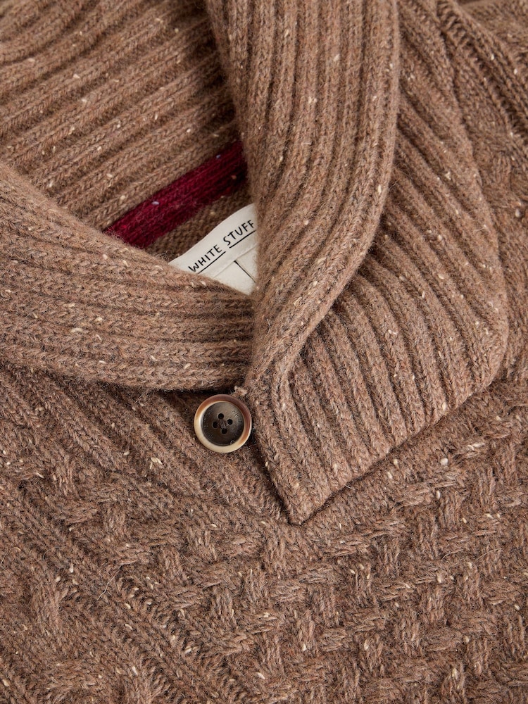 White Stuff Brown Berkley Shawl Neck Jumper - Image 6 of 6 White Stuff Brown Berkley Shawl Neck Jumper - Image 6 of 6
