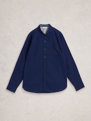 White Stuff Blue Multi Spot Shirt - Image 1 of 2