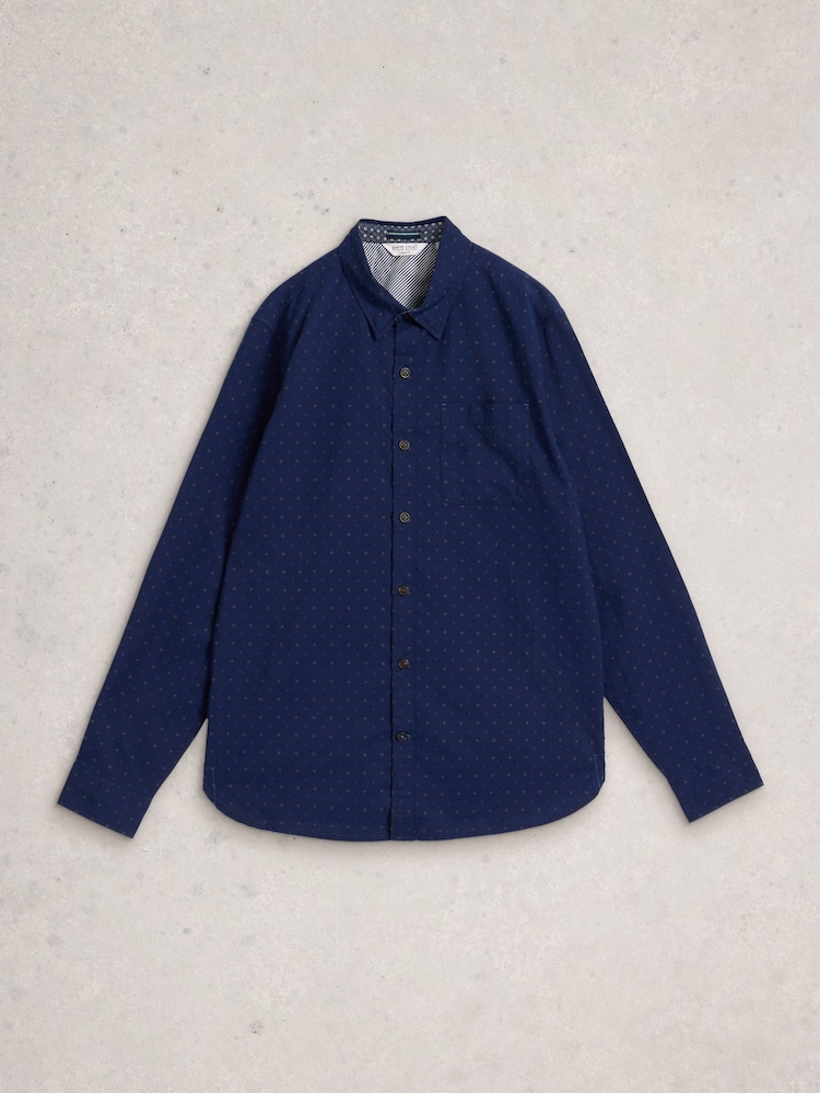 White Stuff Blue Multi Spot Shirt - Image 1 of 2