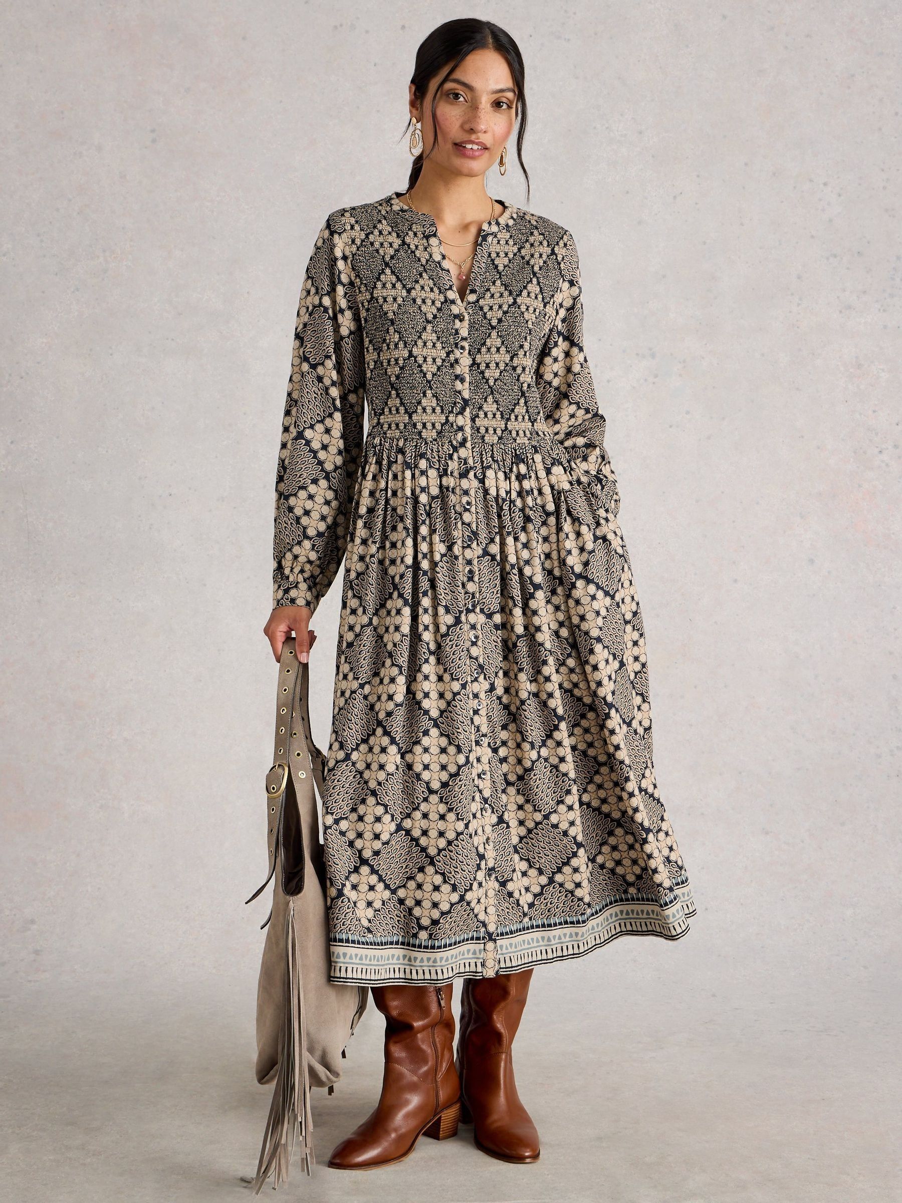 Buy White Stuff Blue Hattie Shirred Dress from Next USA