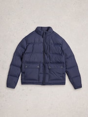 White Stuff Blue Padded Jacket - Image 1 of 2