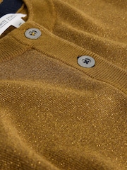 White Stuff Yellow Charlotte Sparkle Cardigan - Image 6 of 6