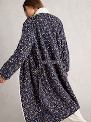 White Stuff Blue Ava Lined Dressing Gown - Image 2 of 6