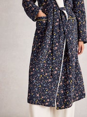 White Stuff Blue Ava Lined Dressing Gown - Image 3 of 6