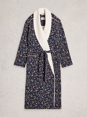 White Stuff Blue Ava Lined Dressing Gown - Image 5 of 6
