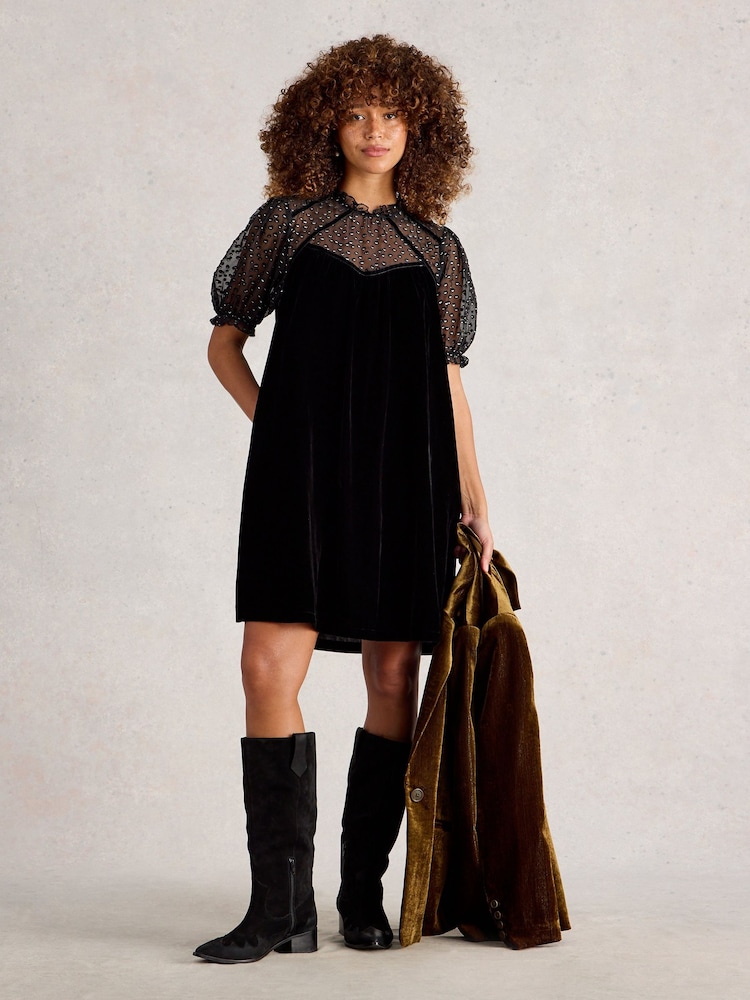 White Stuff Black Lea Velvet Dress - Image 1 of 6 White Stuff Black Lea Velvet Dress - Image 1 of 6