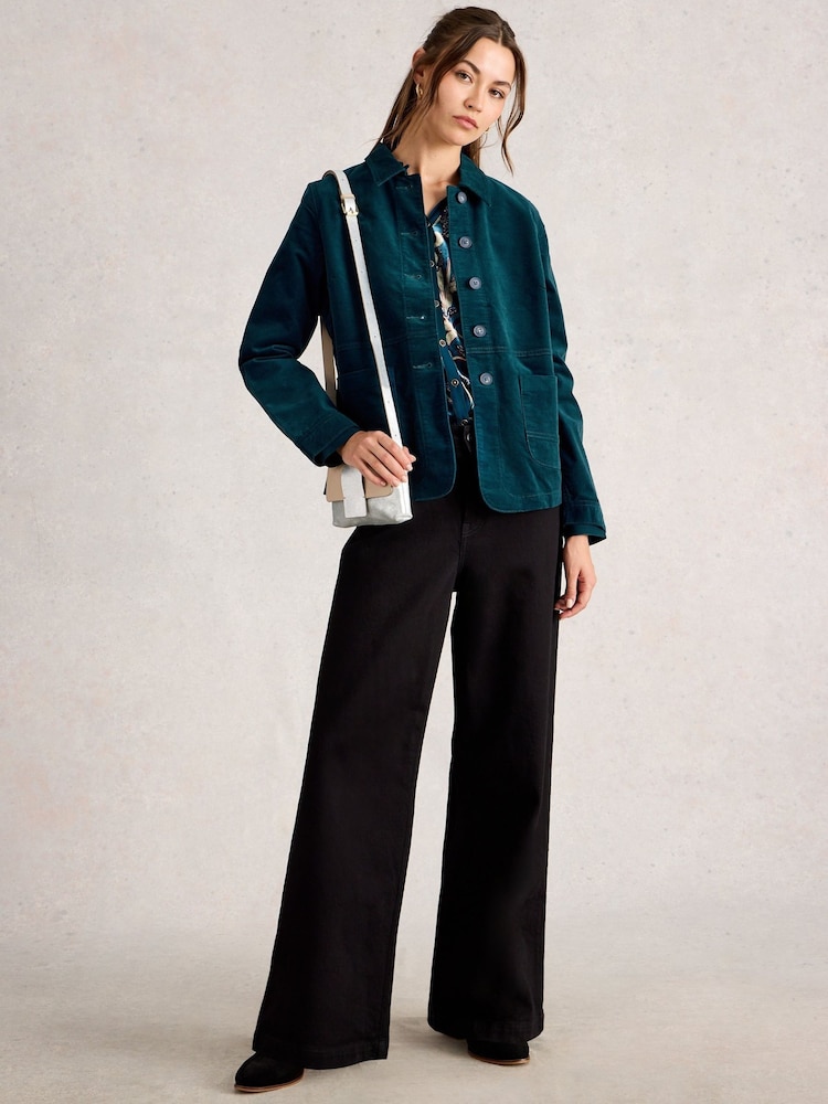 White Stuff Green Carrie Velvet Jacket - Image 1 of 6 White Stuff Green Carrie Velvet Jacket - Image 1 of 6