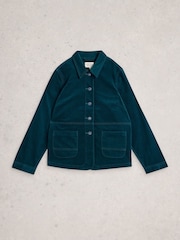 White Stuff Green Carrie Velvet Jacket - Image 5 of 6